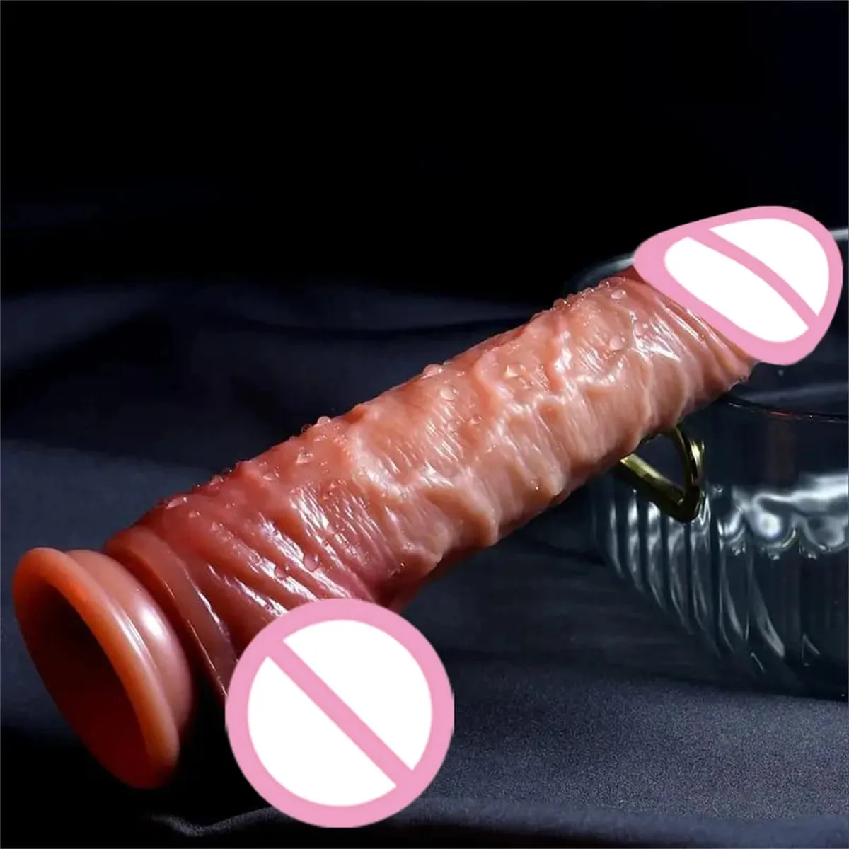 Wearable Realistic Strapon Dildo Skin Testicles Sliding Anal Vagina Sexy Adult Masturbation Big Penis For Women Dildos Sex Toys