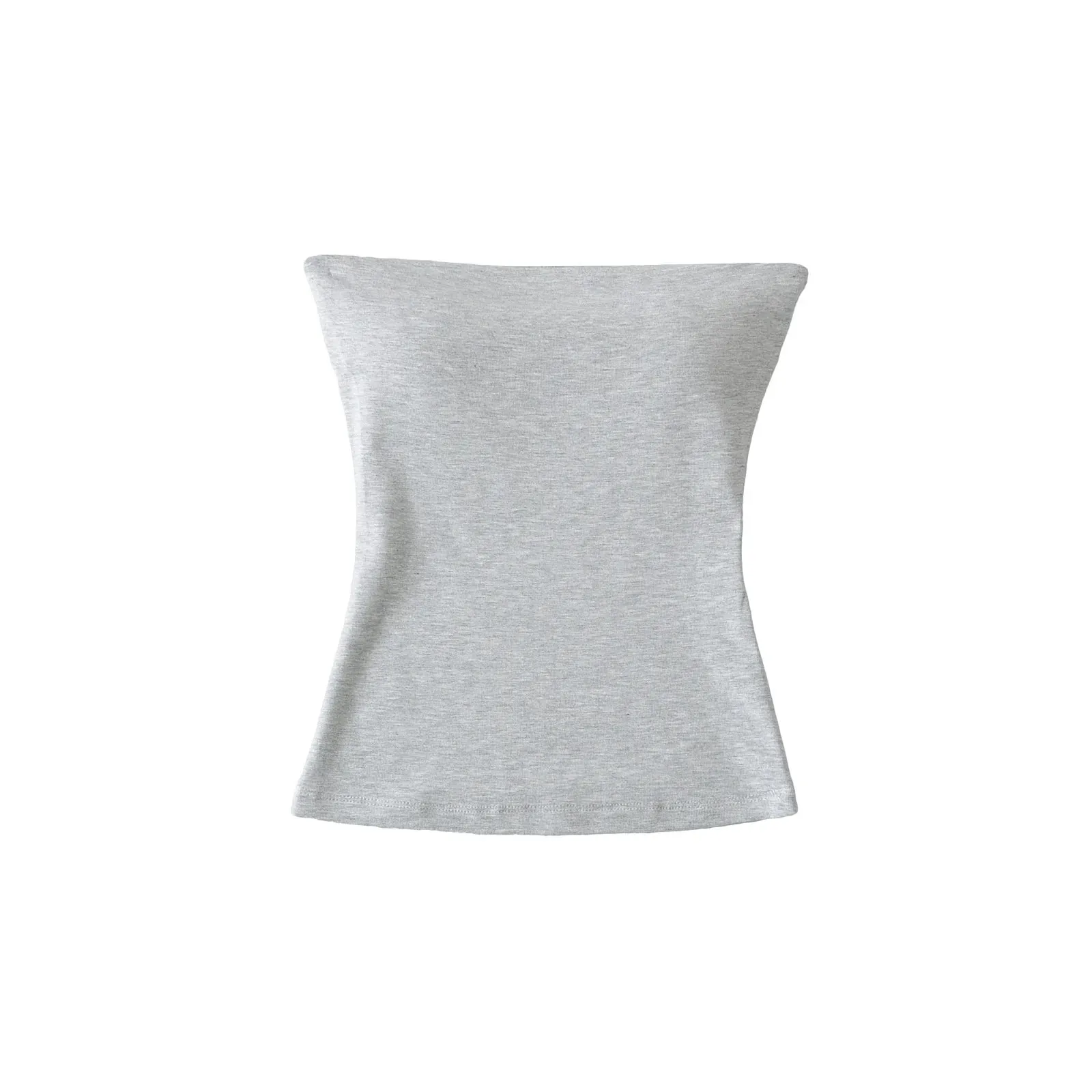 Women Solid Strapless Tube Top Sleeveless Bandeau Crop Top Stretch Basic Wrap Bustier Summer Casual Y2K Tank Tops