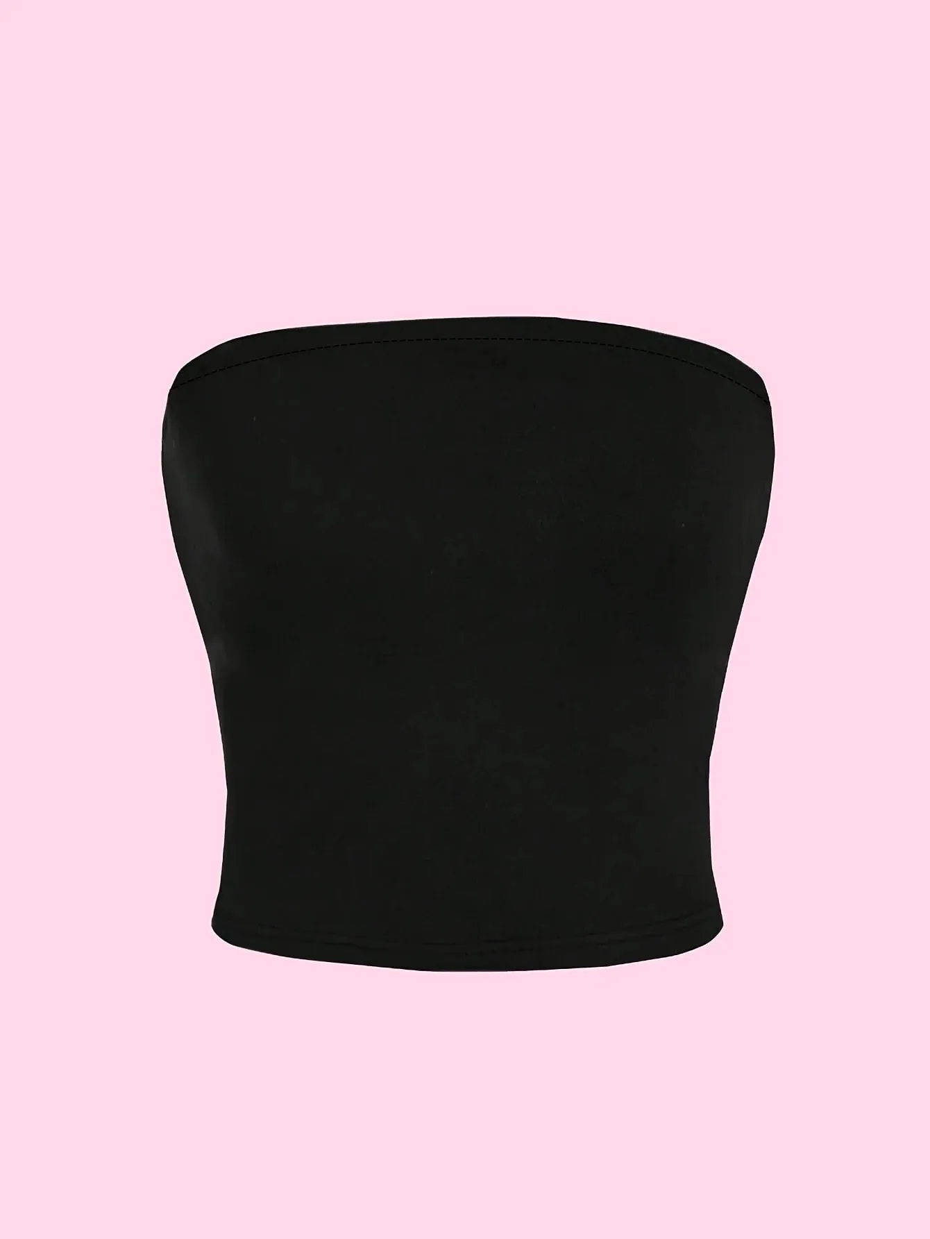 Y2k Solid Color Women'S Top Crop Top Strapless Tube Top Suitable for Spring and Summer Streetwear 90s Vest Casual Clothes