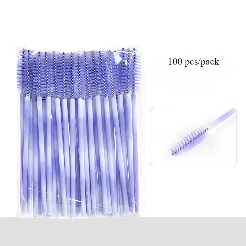 100PCS Eyelash Brush One-Off Disposable Eyelash Mascara Brushes Mascara Wands Disposable Lip Applicators liner Brushes Women
