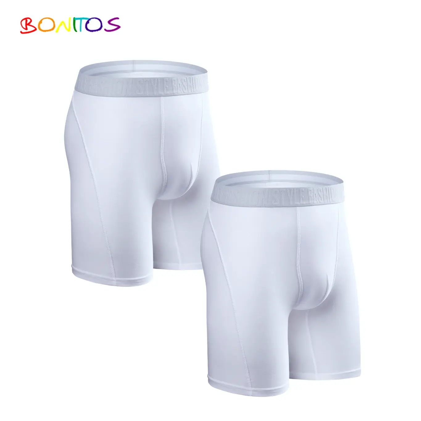 2pcs Pack ขายาวกางเกงขาสั้นผู้ชายกางเกงชุดกางเกง Homme Boxershorts ลื่นชุดชั้นในสำหรับชายผ้าฝ้ายชายเซ็กซี่ชุดกล่อง GYM