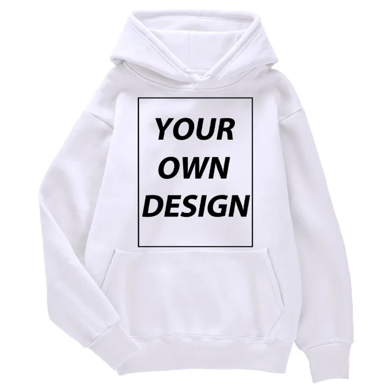 Angepasst DIY Druck Männer Frau Herbst Winter Hoodies Casual Klassische Pullover Einfache Bequeme Streetwear Weiche Warme Sport Kleidung