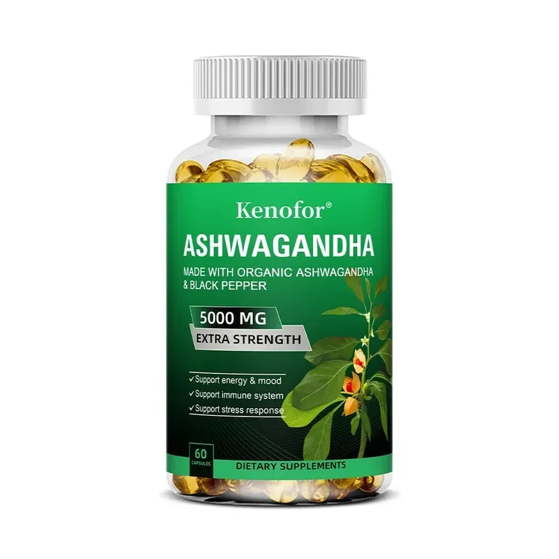Organic Ashwagandha Extract Capsule Ashwagandha Supplement Help Stress Focus Brain Energy Support Sleep Health