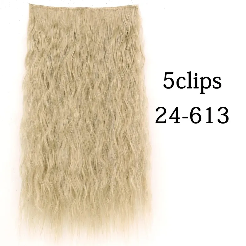Tổng Hợp 22 32 Inch 5 Kẹp Tóc Chịu Nhiệt Giả Bộ Tóc Giả Dài Lượn Sóng Kiểu Tóc Kẹp Trong Tóc