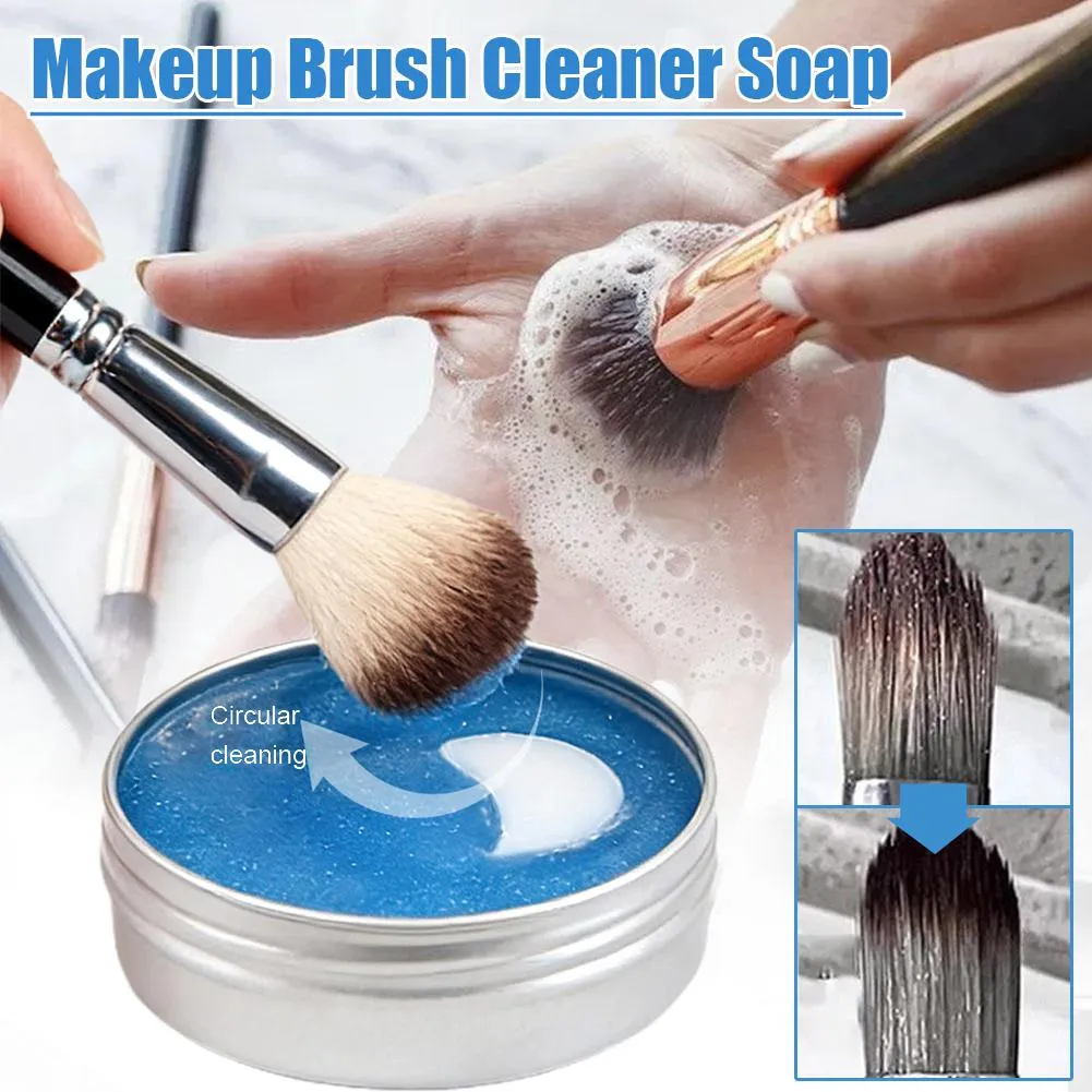 Makeup Brush Cleaner Soap Solid Brush Cleaning Mat Removes Cosmetic Color Brush Cleaner Pad for Cleaning Makeup Sponges Brushes