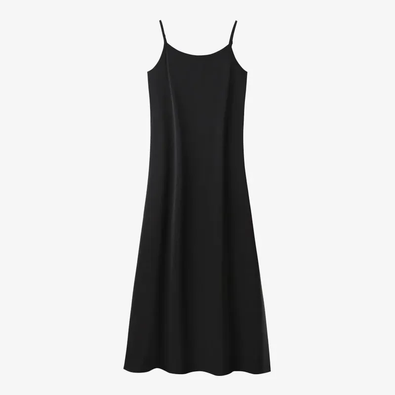 AS SS26 Luxe elegance slip satin dress + knitted top woman clothing set adjustable maxi floor length — image 11