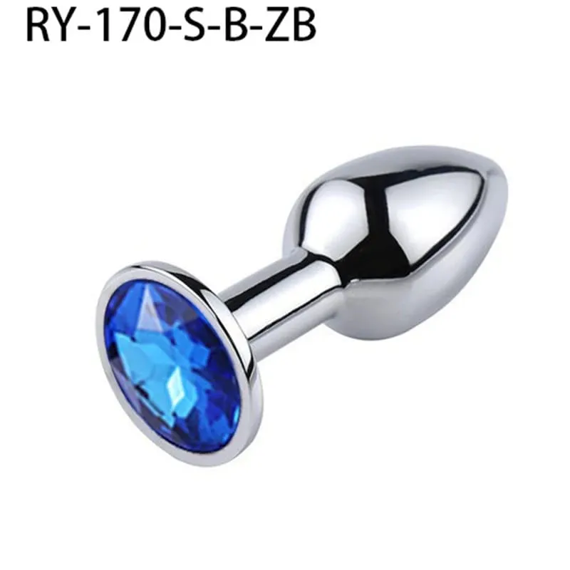1Pcs Crystal Anus Metal anal plug Jewelry base novice player to senior player 5 size SM Butt g-point massage BDSM sex toys