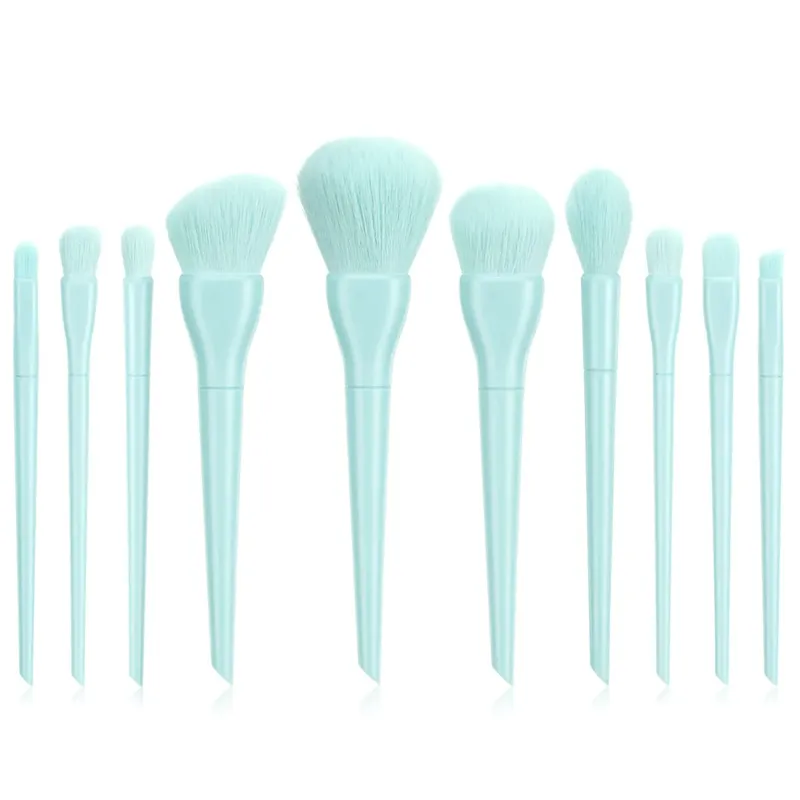 10Pcs Makeup Brushes Set Soft Synthetic Hair For Foundation Blush Eyeshadow Concealer Face Eye Cosmetic Tools