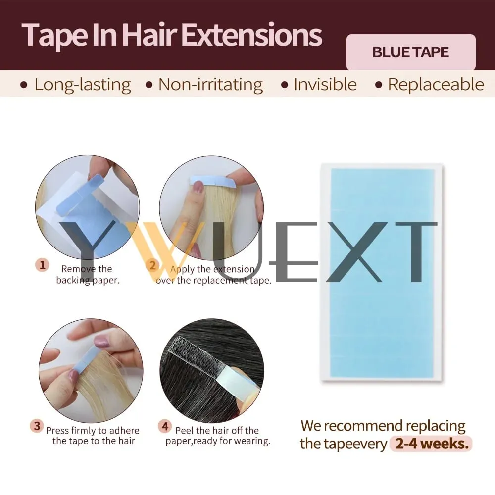 Mini Tape in Human Hair Extensions 12"-20" Straight Natural Black 1B# Machine Made Remy Hair 10pcs/pack Invisible Tape Hair for Women Black Friday