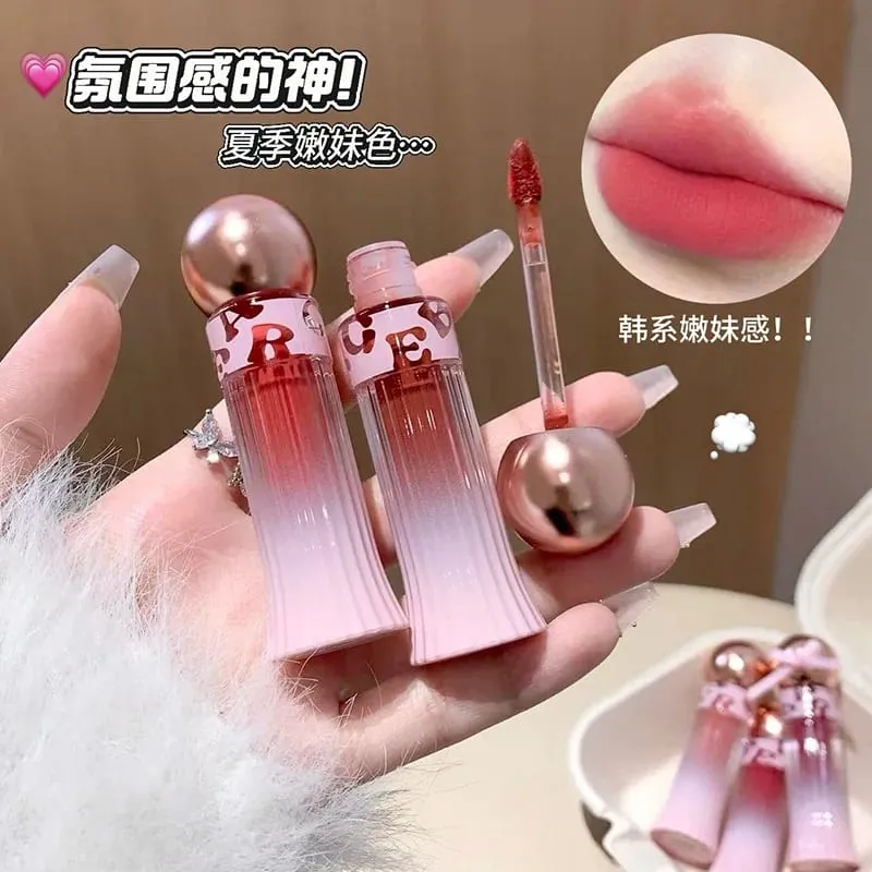 Conjunto de brilho labial fosco em 3 cores, hidrata longa duração, à prova de água, suor, sem transferência, batom líquido, 1 caixa