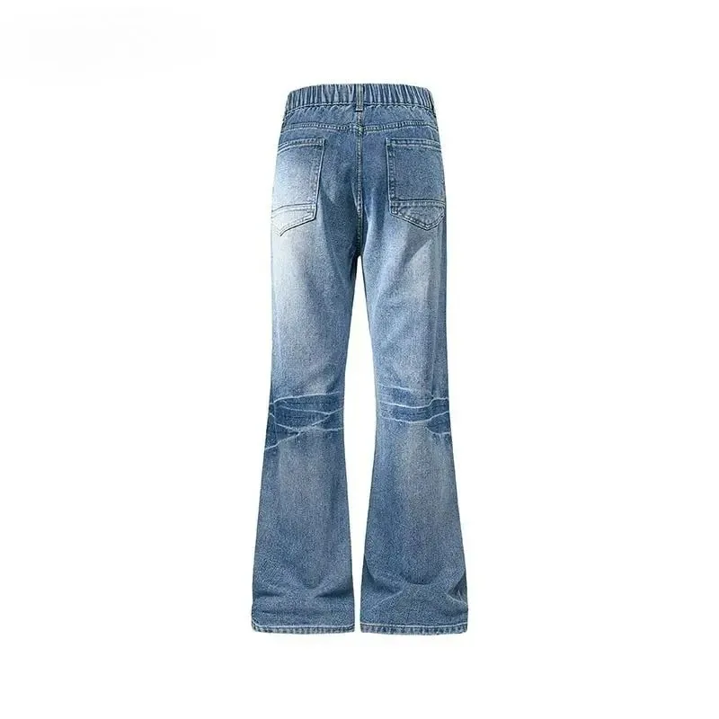 Retro Denim Pants Men's Jeans Loose Straight Casual Trousers Vintage Jeans Y2k Clothes Men's Pants Baggy Jeans Man Four Seasons