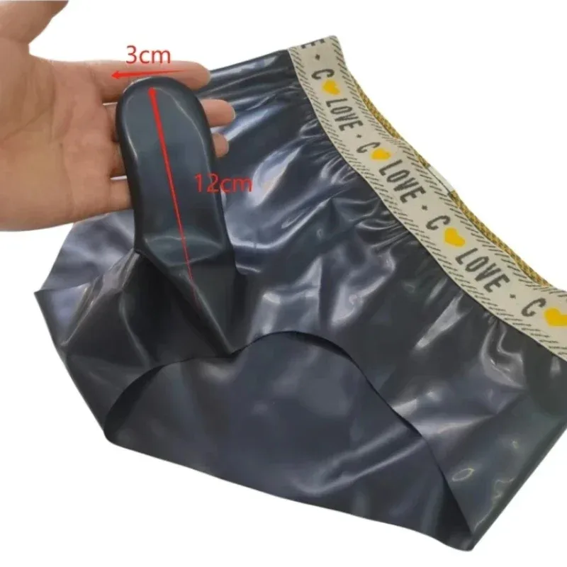 Gays Sexy Penis Sleeves Briefs for Men JJ Rubber Bag Hip Gun Bullet Separation Self Rolling Leak Proof Rubber Airplane Underwear
