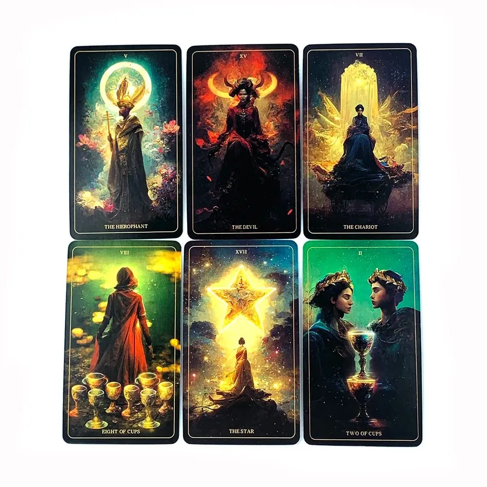 Tarot Deck A 78PCS Cards Deck Fate Divination Table Games Family Party Entertainment Game Tools Spiritual Guidance & Collectors