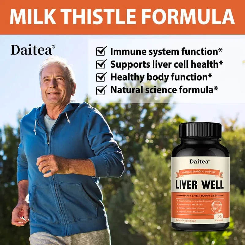 Milk Thistle Capsules Liver Health Support Gut & Immune Health Skin Beauty Liver Function Promotes Digestive Health