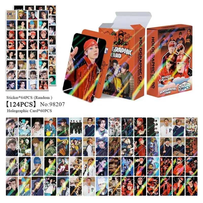 60 uds nuevo álbum LNGSHOT SHOT CALLERS pegatinas para sesiones fotográficas Kpop Merch Lomo juego de tarjetas colección de Fans tarjetas regalos