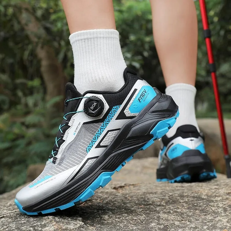 Men's Stylish Outdoor Hiking Shoes Hard-wearing Trekking Sneakers with Plush Warm Lining for Winter Male Footwear