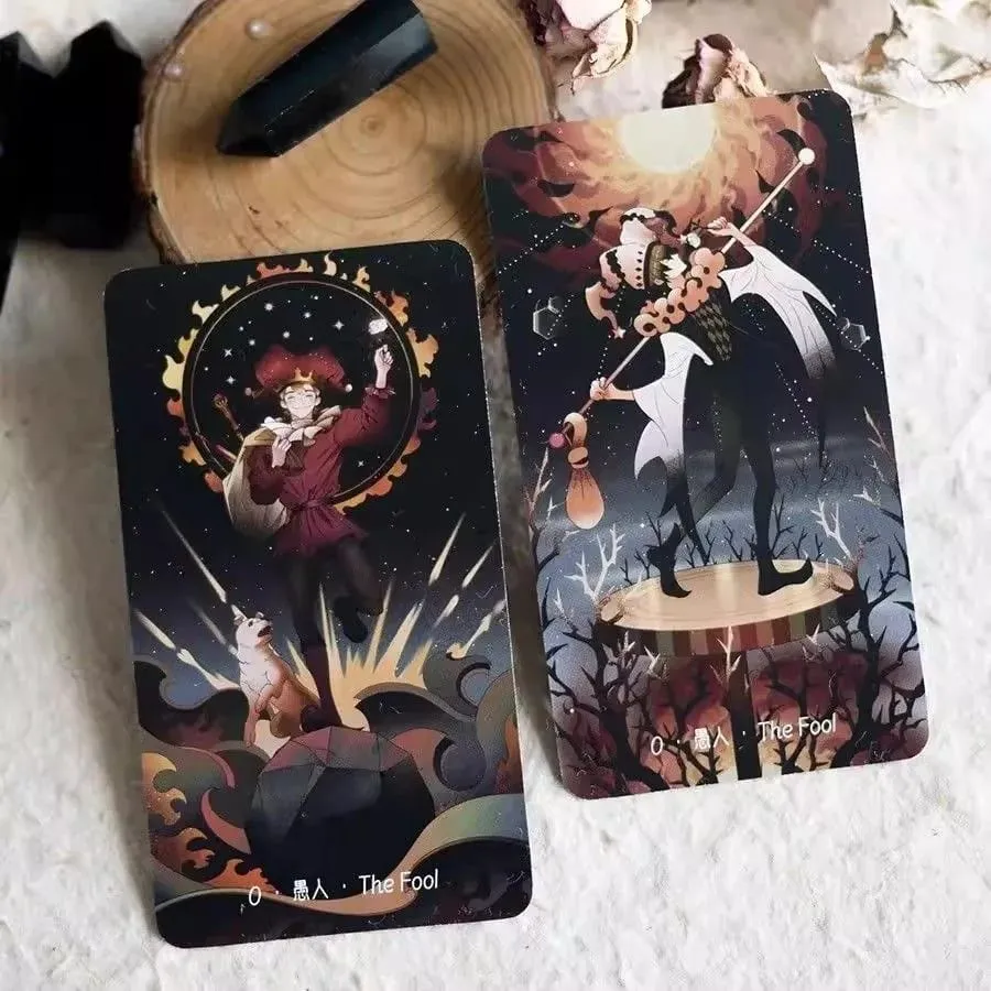 Stars Lighting Tarot Card Game - Night Sky Theme Fated Beauty Tabletop Game for Nighttime Play