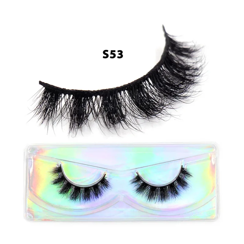 Short Natural 3D Mink Lashes Fluffy Wispy Fake Eyelashes Crisscross False Lashes Eyelash Extension Makeup