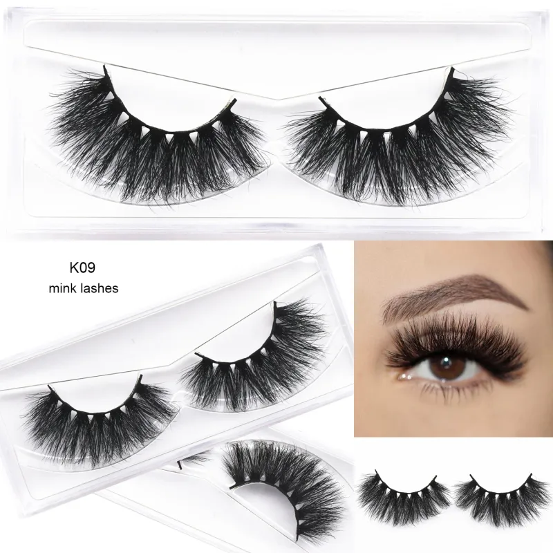 D20 Real Mink Lashes Eyelashes Extension Natural Long Winged Volume Eye Lashes Handmade Mink Fake Eyelash Makeup Lash