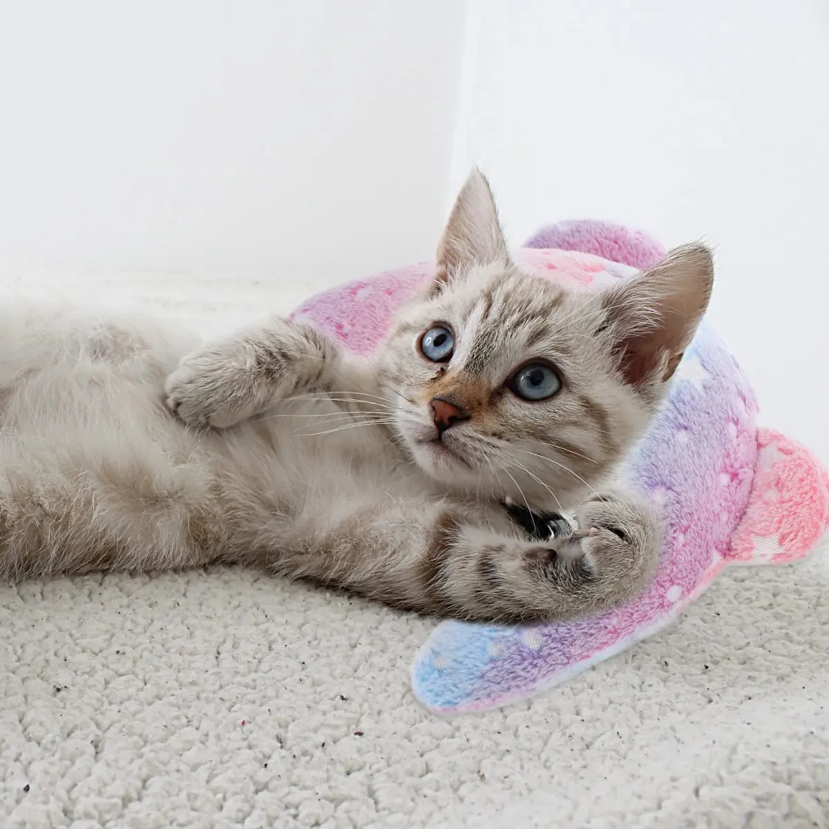 U-Shaped Pet Comfort Pillow for Small Dogs Cats Kitten Calming Sleep Neck Support Indoor Animal Body Relaxation Cushion