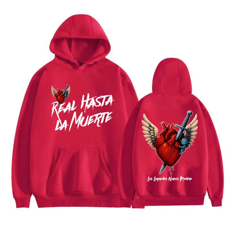 Anuel AA Rhlm 2 Real Hasta La Muerte Heart Hoodies Men Women Fashion Retro Bodywarmer Sweatshirts Casual Fleece Oversized Hoodie