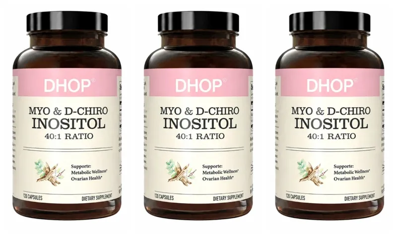 40:1 Myo D-Chiro Inositol Capsules - Supports Ovarian Health Hormonal Balance Metabolic Wellness Vitamin B8 100 Capsules