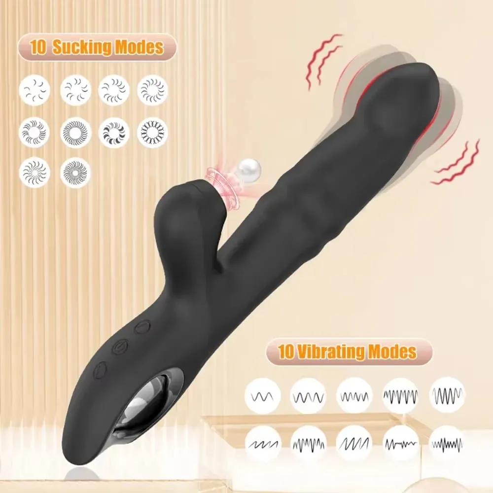 Female Clitoris Sucker Rabbit Vibrator Vibrating Sucking Swing Vagina G Spot Vibrator Masturbator Dildo Massager Adult Sex Toys