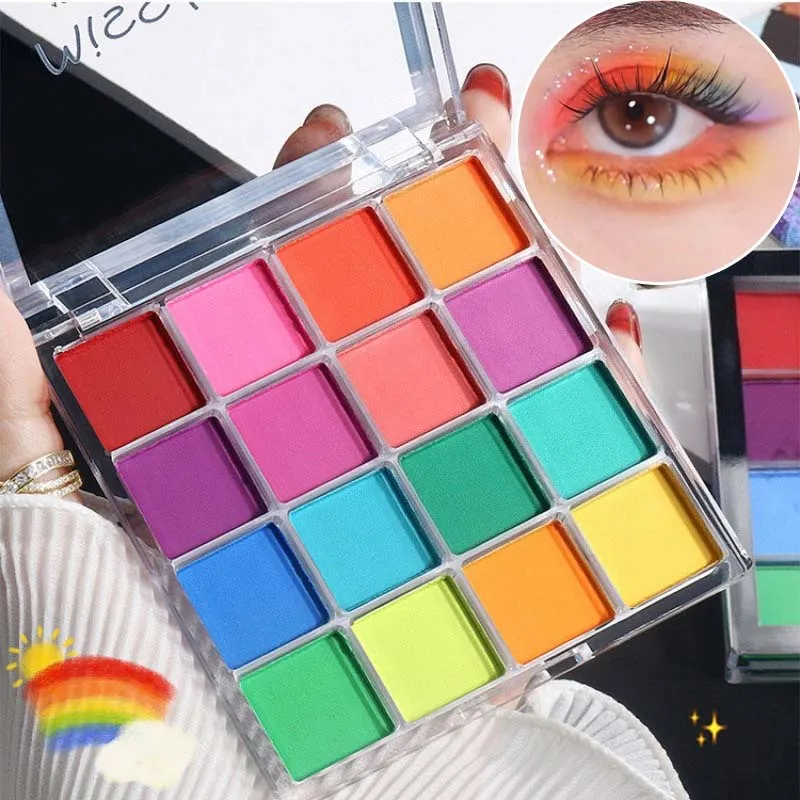 16-Grid Christmas Color Eye Shadow Palette Waterproof Long Lasting Matte Colorful High Pigmented Eyeshadow Eyes Makeup Cosmetics