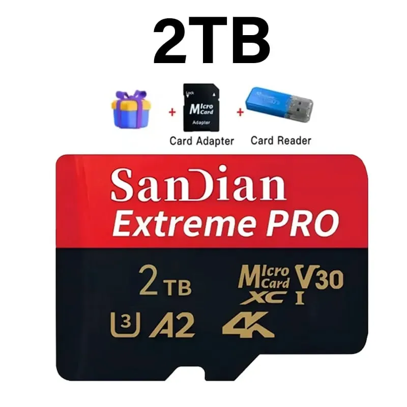 クラス 10 U3 V30 防水メモリ SD カード USB アダプタ付き 128GB 512GB 高速マイクロ TF/SD カード電話ラップトップカメラ用