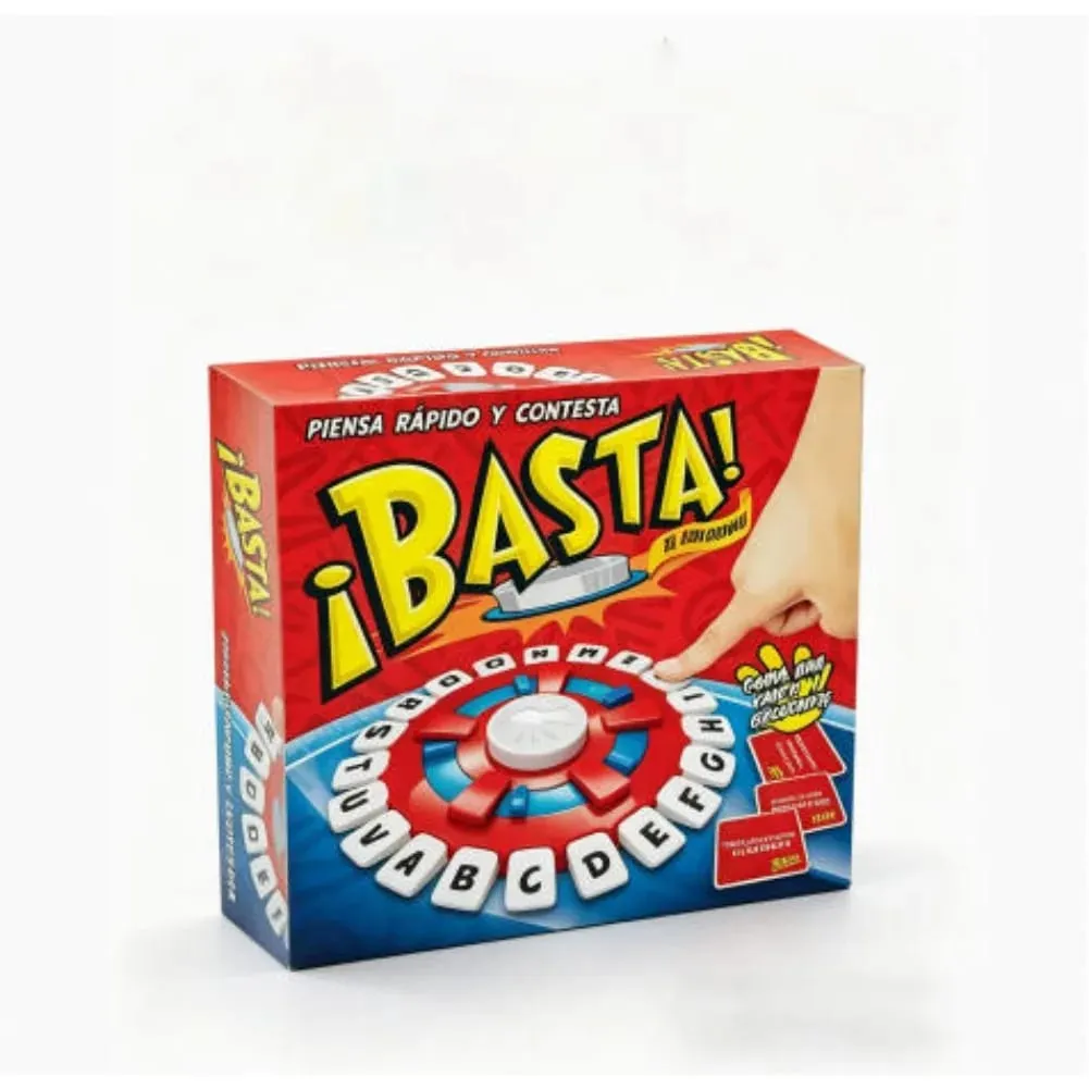 New Model Basta Spanish Word Game Interactive Letter Pressing Board Game for Family Fun and Learning Activities