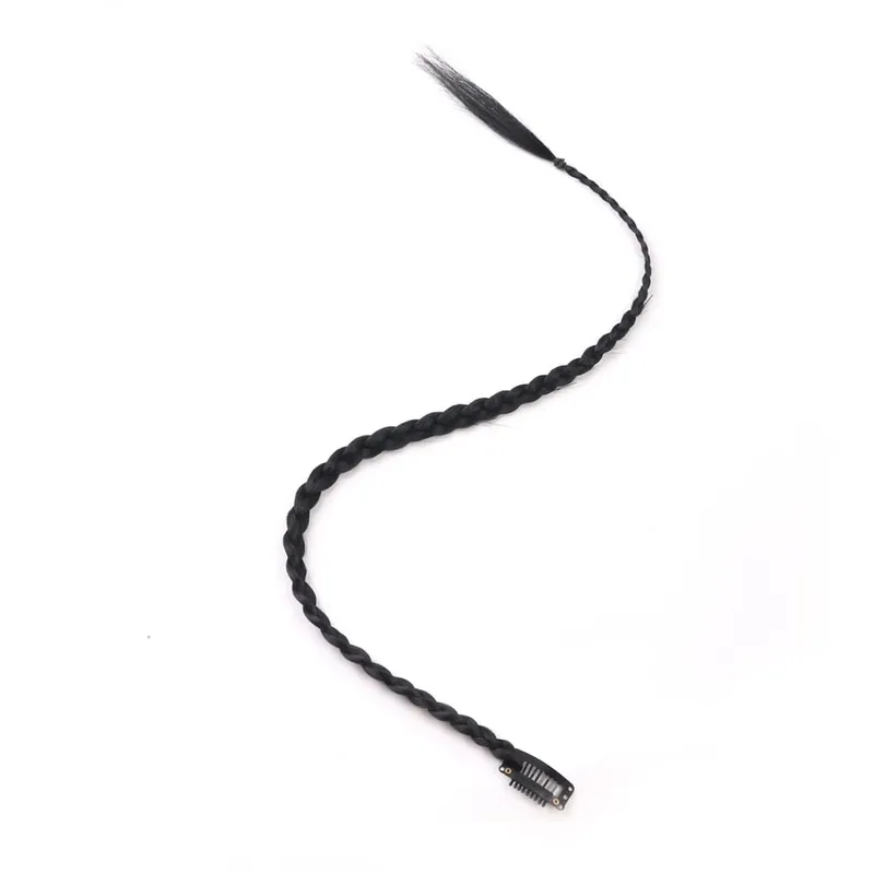 Synthetische 5 Teile/los Clip-in Extensions Für Frauen Pferdeschwanz Regenbogen Geflecht Haar Verlängerung 22'' Ombre Haarteil Box Braid Mit Clip