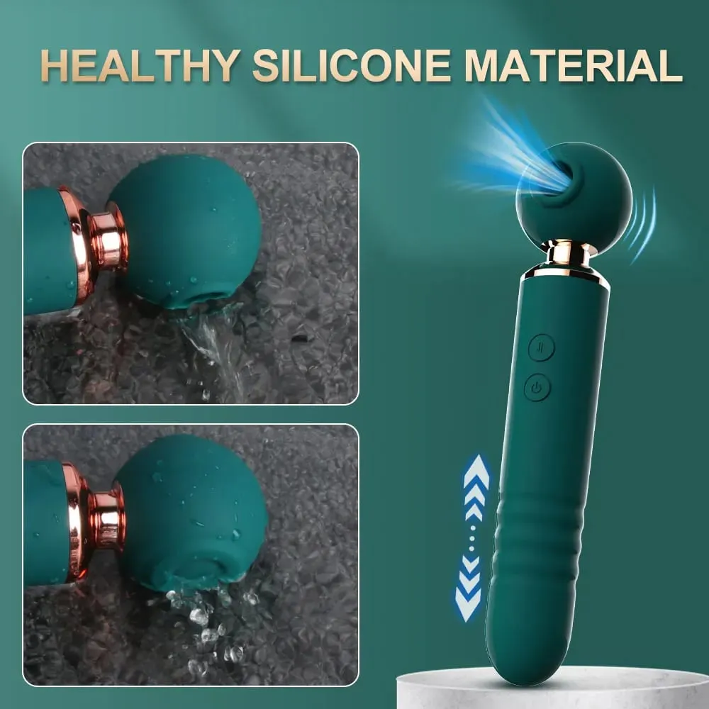Vibrateurs puissants Av Magic Wand pour femmes 3 en 1, jouets sexuels, gode télescopique, stimulateur du point G, tapotement, ventouse et masseur de Clitoris