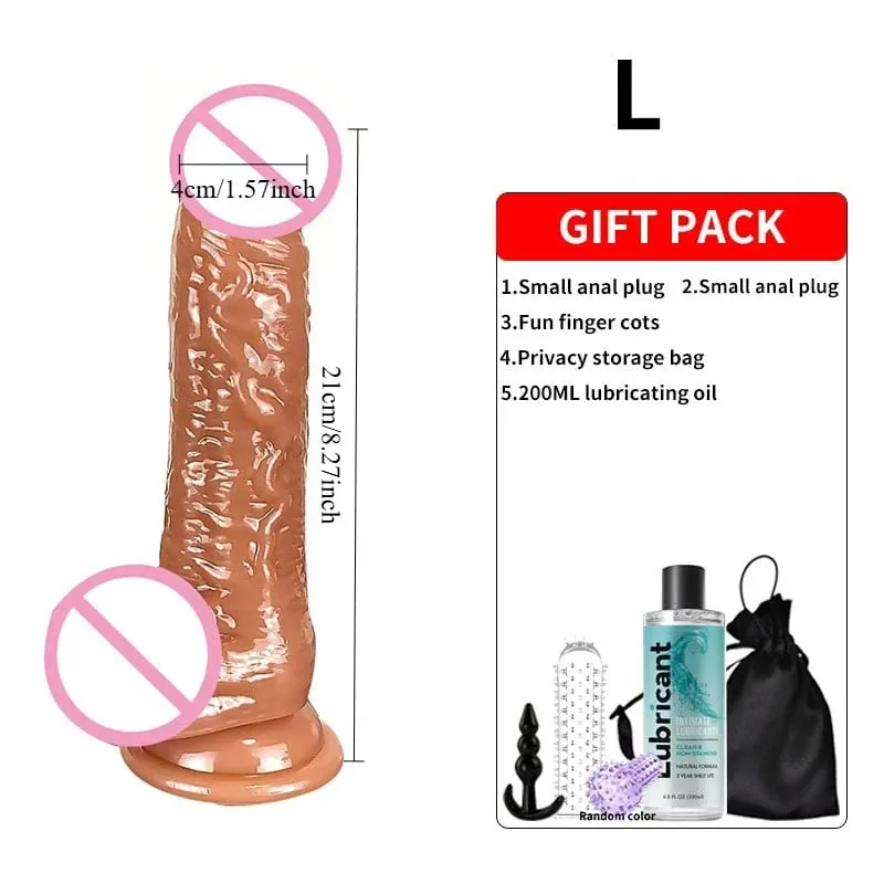Realistic Soft Dildos with Strong Suction Cup Masturbation Large G-spot Dildo Sex Toy Suitable for Women and Couples Vagina Anal Stimulator Adults Sex Toys for Women Erotic Dildo Penis Anal Plug Female Men Penis Adult Game Beginner Anal Dil