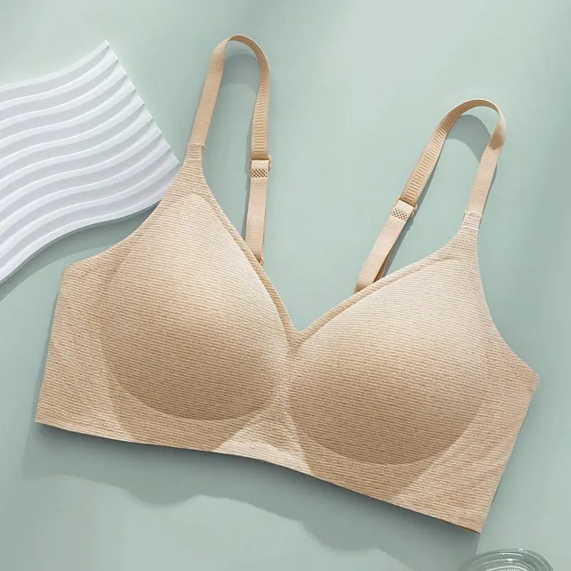 Lingerie feminina para bustos pequenos, efeito levantador e franzido, suporte lateral para os seios, sem armação, anti-flacidez, minimiza bustos grandes