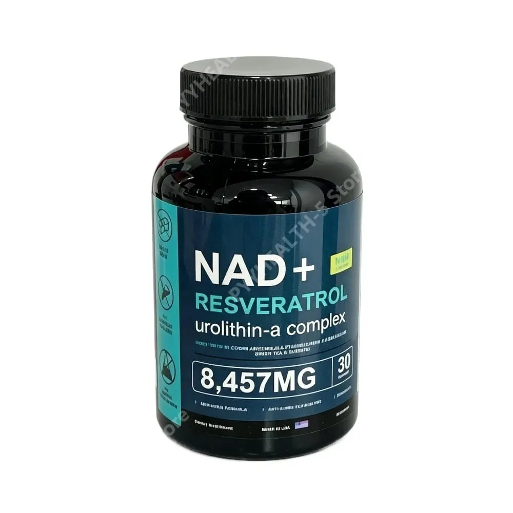 NAD+ Capsules Liposomal Supplement for Adults Supports Energy Cellular Health with Urolithin A Resveratrol & Green Tea 60 Counts