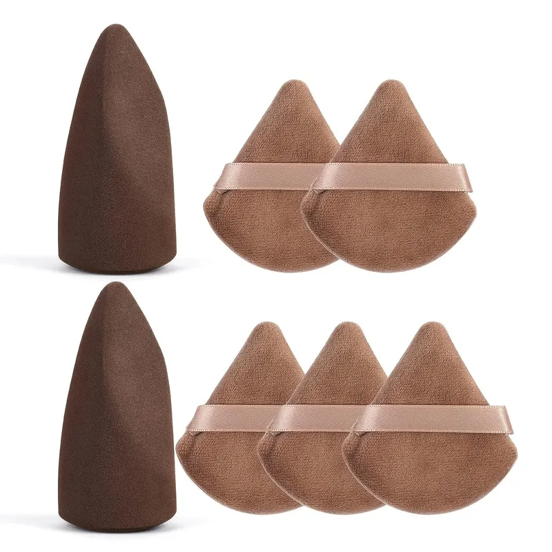 7PCS Professional Makeup Sponge Puff Set Multi-Faceted Blending Applicators Soft Skin-Friendly Face Tools