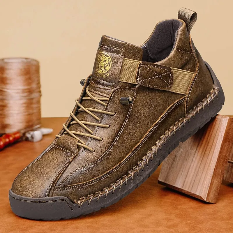 Handmade Men's High-Top Sport Casual Boots Breathable Outdoor Wear with Extended Size Options Classic Ankle Boots