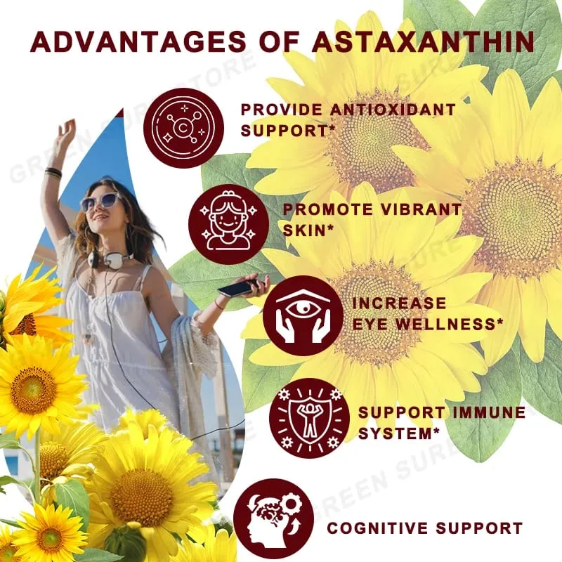 Kapsul Astaxanthin Liposom 24 MG - Meredakan Kelelahan Mata Meningkatkan Kulit Sensitif Mengembalikan Fungsi Otot Meningkatkan Kekebalan Tubuh