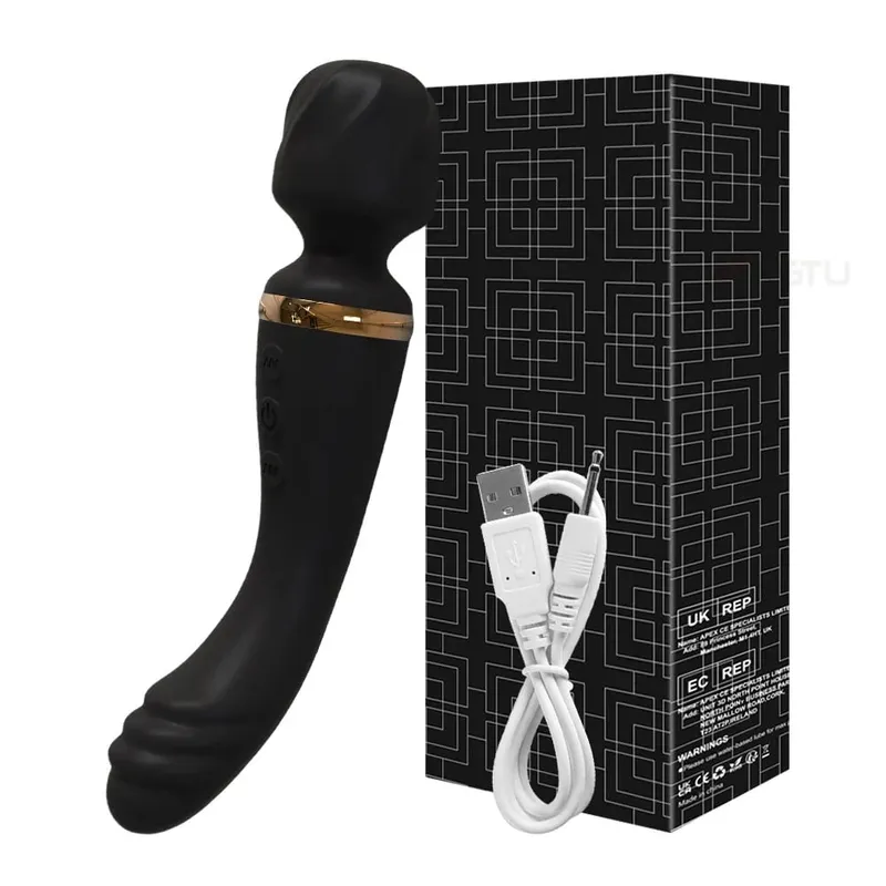 2 in 1 AV Wand Vibrator for Women Clit G-Spot Stimulator Nipples Breast Massager Female Masturbator Sex Toy for Women
