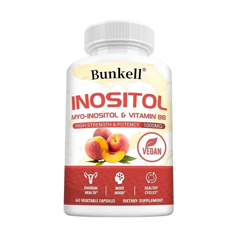 1000mg Inositol Capsules Daily Women’s Wellness Supplement Support Body Balance Metabolism & Mood Relaxation Vegan Non-GMO