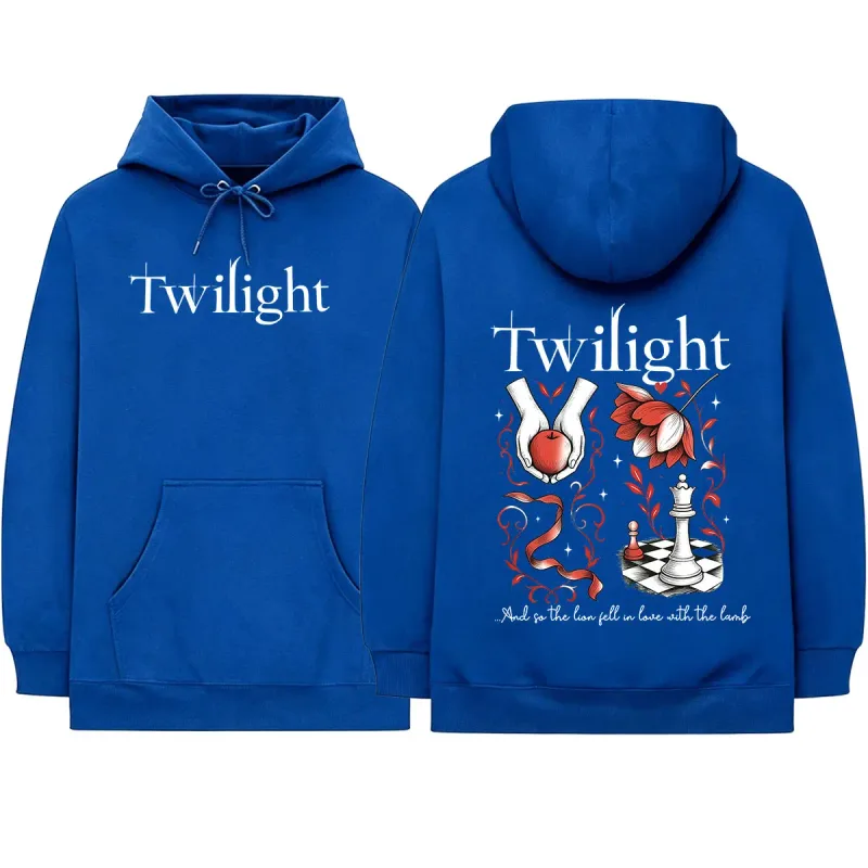 Twilight Inspired Vampire Wolves Romance City of Forks Hoodies The Lion Fell in Love with The Lamb Long Sleeves Sweatshirts