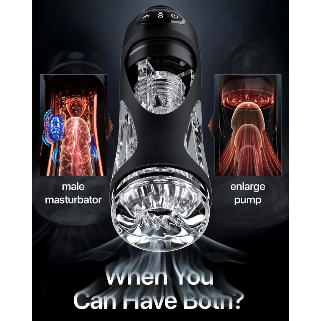 Y-Pao AI Smart Automatic Male Masturbator Vibrador Vacuum Penis Pump 7.1" Deep Sleeve Adult Sex Toys for Men App Control Stroker