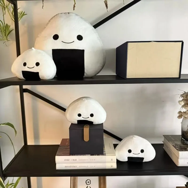 10/30cm White Sushi Plush Pillow Stuffed Kawaii Humanoid Food Snack Cushion Back Head Support Plushie Decor Gift