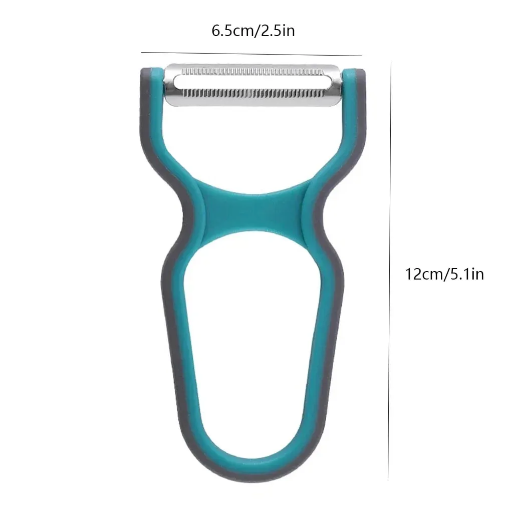 3Pcs Stainless Steel Multi-Function Potato Peeler Fruit Vegetable Chopper Mini Spud Slicer Grater Set Random Color Kitchen Tools