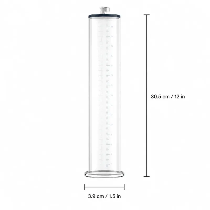 Manual Acrylic Penis Pump for Men with Pressure Gauge Clear Cylinders Vacuum Enlargement Masturbation Trainer Adult Sex Toy Set