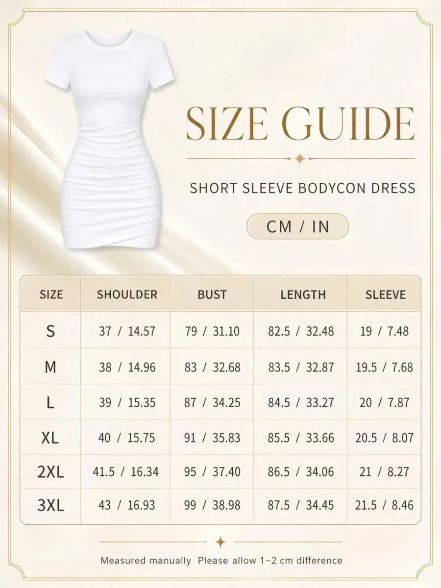 Womens Short Sleeve Bodycon Mini Dress Slim Fit Crew Neck Floral Print Casual Summer Party Cute Smooth Weekend Vacation Sundress