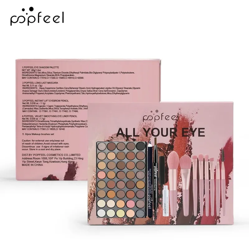 Conjunto de combinação de sombra de olho de 40 cores Ferramentas de maquiagem para iniciantes Solução de beleza perfeita Presentes para o dia dos namorados