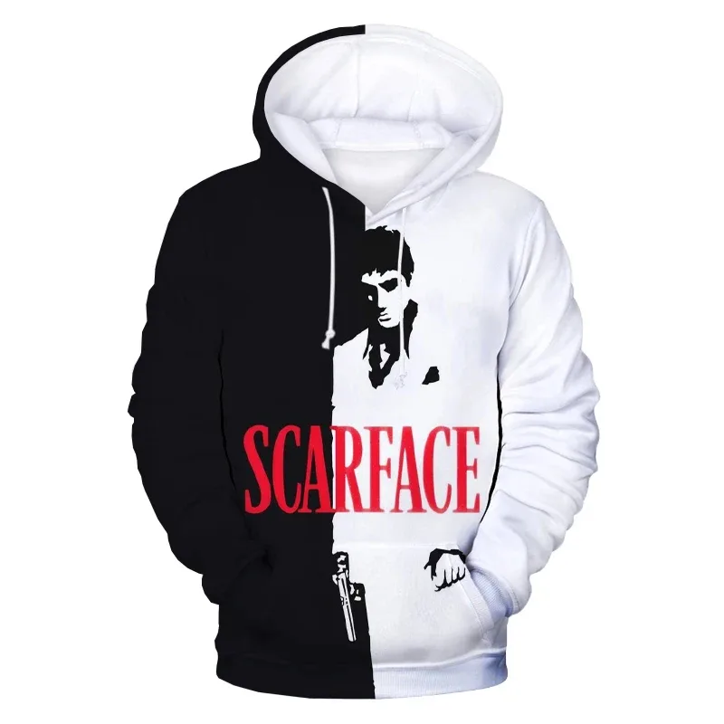 Scarface Movie 3D Print Hoodies Men Women Fashion Streetwear Oversized Sweatshirts Hoodie Male Pullovers Tracksuit Man Clothing