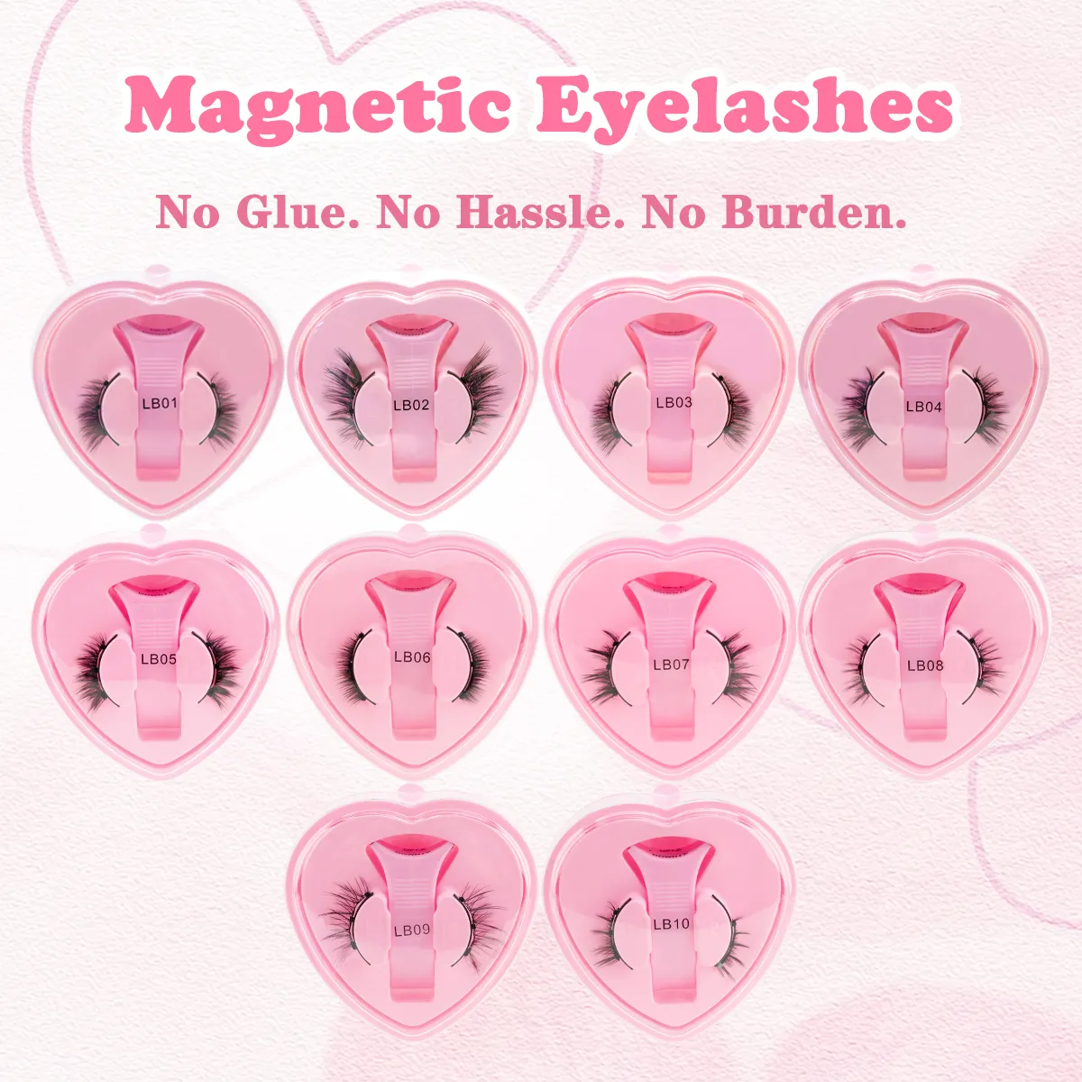 1 Pair Magnetic Eyelashes Fluffy Soft False Lashes With Tweezers Makeup Tool Magnetic Lashes Natural Faux 3D Mink Eyelashes
