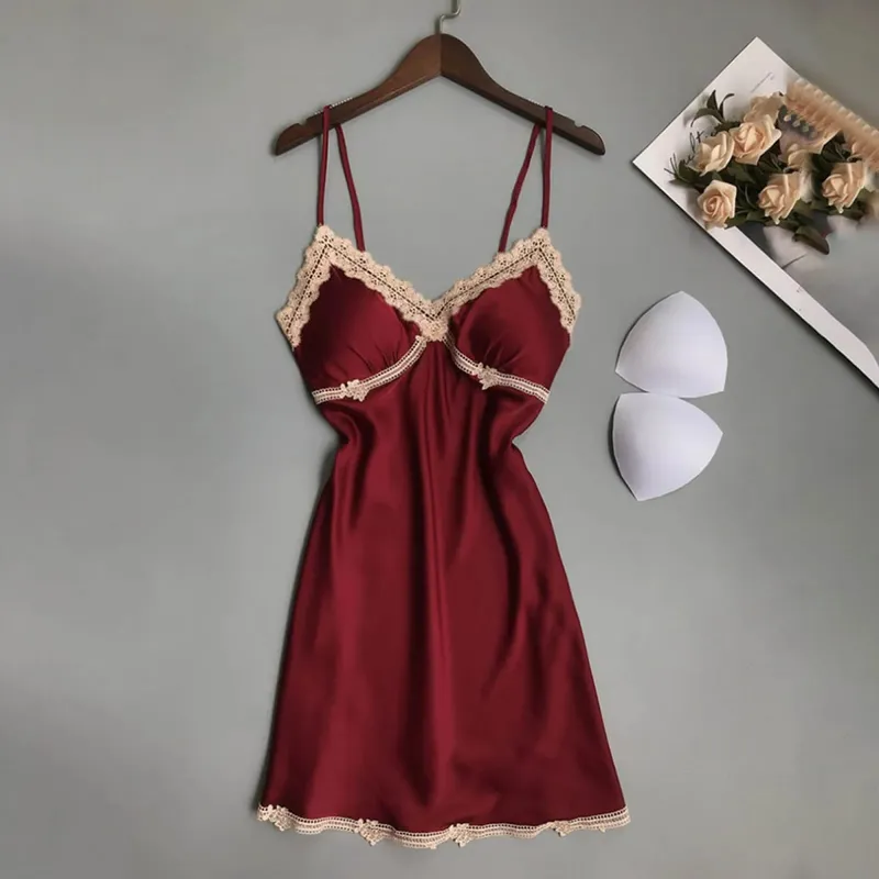 Sexy Women'S Suspender Nightgown Home Wear Lace Pajamas Erotic Lingerie In Europe And America Intimates Nightdress Sleepwear